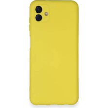 İntora Galaxy A04 Kılıf Nano Içi Kadife Silikon - Sarı