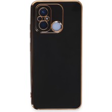 İntora Redmi 12C Kılıf Volet Silikon - Siyah