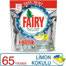 Fairy Platinum Limon Kokulu 65 Yıkama Bulaşık Makinesi Deterjanı Tableti Özel Seri