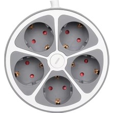 İntora Vea VE-G605Y 5'li Anahtarlı 1.5 Metre Grup Priz