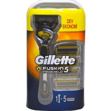 Gillette Fusion5 Proshield Tıraş Makinesi + 5 Yedek Bıçak Hassas Cilt Dostu Ergonomik Tasarım
