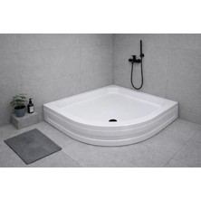80X80 Oval Panelli ve Ayaklı Akrilik Duş Teknesi