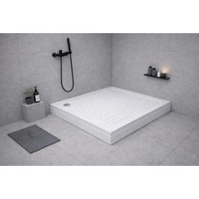 100X100 Kare Panelli ve Ayaklı Akrilik Duş Teknesi