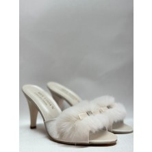 mee looa'n collection Tüylü Gelin Çeyiz Terliği