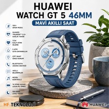 Huawei Huaweı Ios, Android Uyumlu Watch Gt 5 46 mm Akıllı Saat Mavi