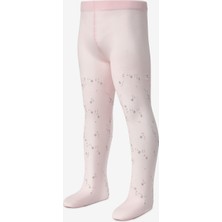 Le Mabelle Pembe Kelebek ve Çiçek Desenli Kız Çocuk Külotlu Çorap