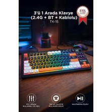 Torima Çoklu Bağlantılı Rgb Işıklı Q Klavye TK15 Siyah