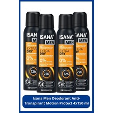 Isana Men Deodorant Anti-Transpirant Motion Protect 4X150 ml