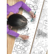 Esa Kids Hayvanlar Temalı Dev Rulo Boyama Kağıdı - 3.75 Metre Aktivite Seti
