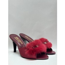 mee looa'n collection Tüylü Gelin Çeyiz Terliği