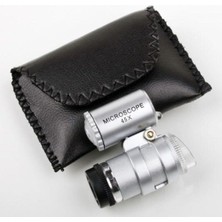 Özgürce 45X Mini Mikroskop Büyüteç Çift Beyaz LED Kuyumcu Lüpür