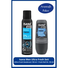 Isana Men Ultra Fresh Seti: Ultra Fresh 150 ml + Fresh Roll On 50 ml