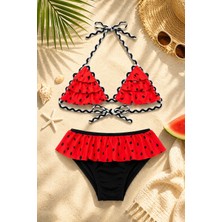 Beniizle Puan Desenli Kız Çocuk Bikini Takımı