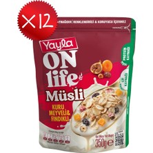 Yayla Onlife Kuru Meyveli Fındıklı Müsli 350 G X12