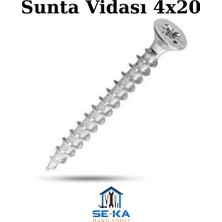 Seka Hand Tools Sunta Vidası 4X20 Çinko 1 Paket 50 Adet
