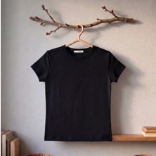 İvvi Siyah Basic Baby Tee