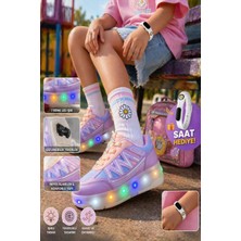 Muggo Sky Çocuk Işıklı Patenli Tekerlekli Sneaker Spor Ayakkabı