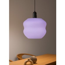 3D Baskı Zamanı Dalgalı Tasarım Modern Avize - Estetik Mor Sarkıt Lamba - 3D Baskı Ev Dekorasyonu