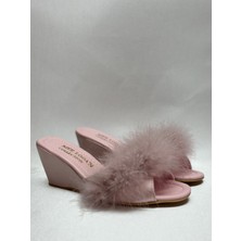 mee looa'n collection Tüylü Gelin Çeyiz Terliği