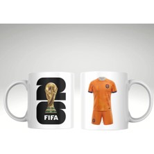 Applucky Dünya Kupası Hollanda Forma Set Özel Baskı Kupa Bardak