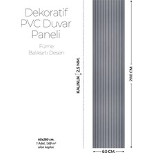 Brano 60X280 Duvar Paneli Lambiri Desen ,salon,duvar,tv Ünitesi-Açık Gri,siyah