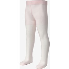 Le Mabelle Pembe Çizgili ve Puanlı Kız Çocuk Külotlu Çorap