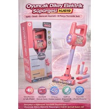Trust Store Oyuncak Dikey Elektrik Süpürgesi HJ619 Işıklı Sesli Boncuk Hazneli 8 Parça Temizlik Seti