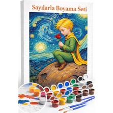 Aren Design Sayılarla Boyama Çerçeveli Hobi Seti Numaralı Tuval Fırça Boya Dahil Prens 40X50