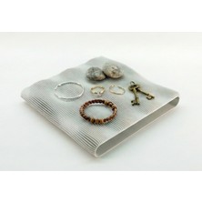 3D Baskı Zamanı Modern Fitilli Dekoratif Takı Tepsisi - 3D Yazıcı Tasarımı Minimalist Anahtar ve Aksesuar Düzenleyici - Antrasit/gri Estetik Tablo