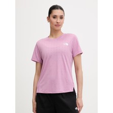 The North Face Embossed Kadın Mor Tişört (NF0A8G8CG6E1)