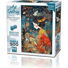 Kaia Life 20070 Puzzle 500 A Woman In A Red Kimono