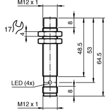 Pepperl+Fuchs 326161-0052- NBN8-12GM50-E2-V1 -  Pepperl-Fuchs