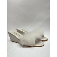 mee looa'n collection Tüylü Gelin Çeyiz Terliği