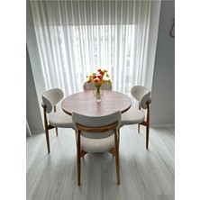 MAT HOME Polo Masa Takım  Yemek Odası Masa Takımı Bohem Takım Ahşap Masa Takımı Ahşap Sandalye