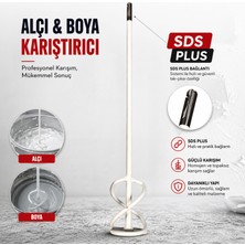 Badem10 Sds Plus Alçı Boya Karıştırıcı 6 cm Profesyonel Matkap Uyumlu Harç Karıştırma Aparatı Dayanıklı