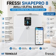 Fressi Shape Pro 8 Elektrotlu Gümüş Akıllı Dijital Baskül