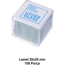 Özgürce Yüksek Kaliteli Mikroskop Lamel 20X20 mm - 100 Adet, Detaylı Görüntüleme