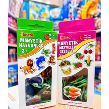 Kaplantoys Manyetik Sebzeler ,meyveler ve Hayvanlar 2li Eğitici Set Kutu Oyunu