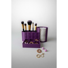 My Craft 3D Makyaj Organizer Çok Bölmeli | Pamukluk + Fırçalık + Takı Düzenleyici Masa Üstü Organizer