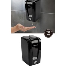 Flosoft Vera Otomatik Sıvı Sabunluk ve Dezenfektan Verici 700ML, Fotoselli Sensörlü Sabunluk F208 Siyah