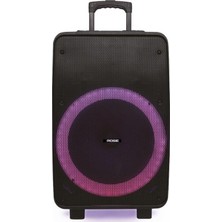 Rose HP-2300 Partybox Kablosuz Çift El Mikrofonlu Sarjlı Bluetooth 15” Hoparlör
