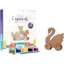 Miart Ahşap Oyuncak Boyama Seti 08 Kuğu MAOB08