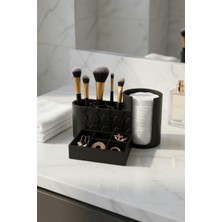 My Craft 3D Makyaj Organizer Çok Bölmeli | Pamukluk + Fırçalık + Takı Düzenleyici Masa Üstü Organizer