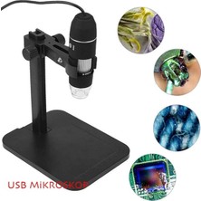 Özgürce Yüksek Çözünürlüklü 8 Ledli Dijital USB Mikroskop, Standlı ve Otg Uyumlu
