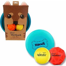 Waboba Woofpack Köpek Oyuncağı Oyun Seti  Frizbi + Zıplayan 2 Adet Top 560C03