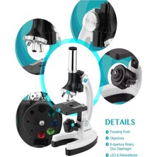 Özgürce 28 Parçalık Çantalı Eğitici ve Öğretici Metal Mikroskop Seti