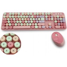 Mobicas Pembe Sweet Dm Combo Klavye Mouse Set