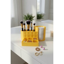 My Craft 3D Makyaj Organizer Çok Bölmeli | Pamukluk + Fırçalık + Takı Düzenleyici Masa Üstü Organizer