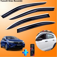 Caraks Honda City Mügen Cam Rüzgarlığı Abs Nikelajlı Cam Rüzgarlığı 2021 Sonrası 4 Lü + Ebrayn 150 ml Koku
