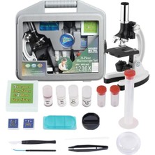 Özgürce Çocuklar Için Eğitici Mikroskop Seti, 300X-1200X Büyütme, Bilim Keşfi